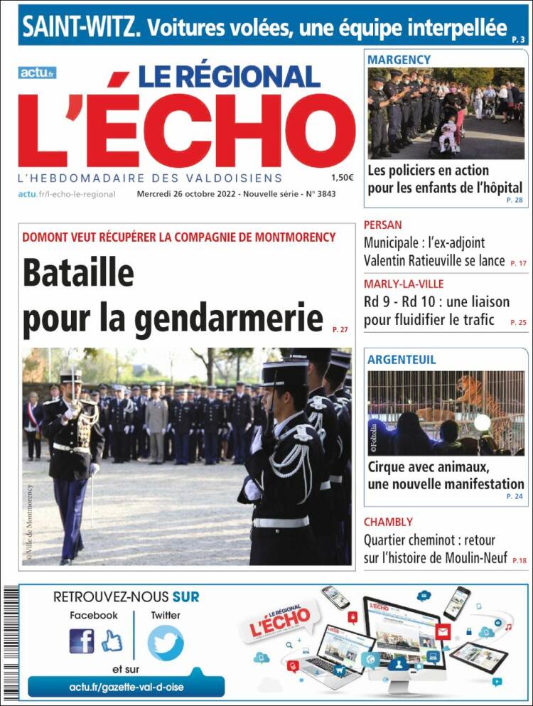 Portada de L'Echo de la Haute-Vienne (Francia)