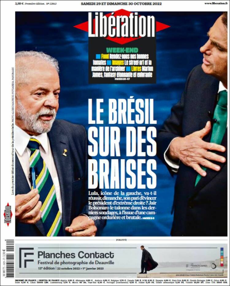 Portada de Libération (Francia)