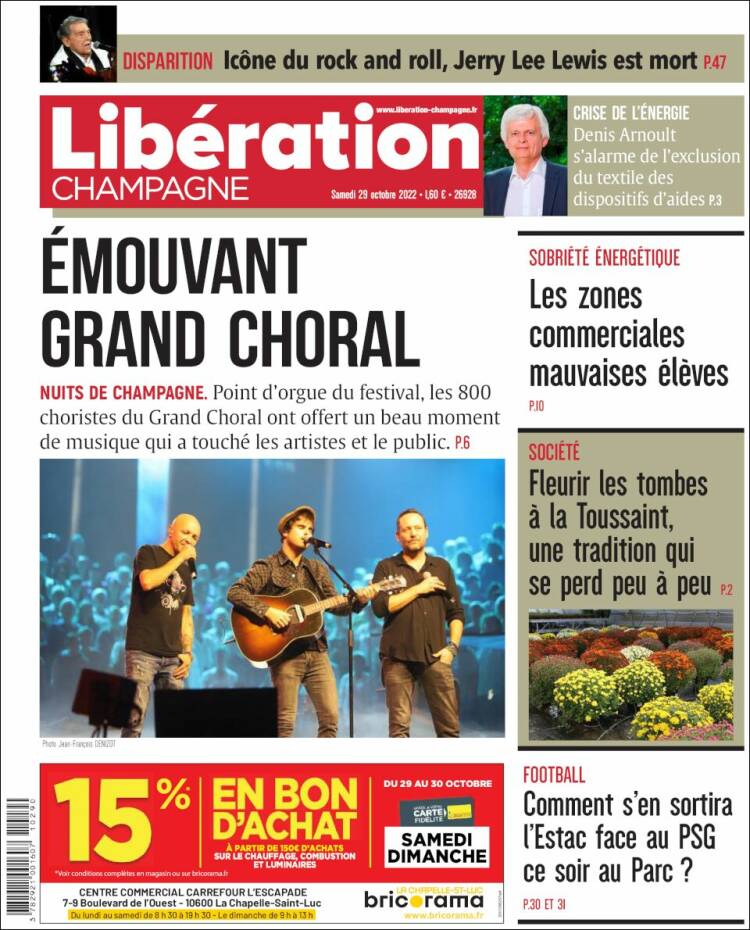 Portada de Libération Champagne (Francia)