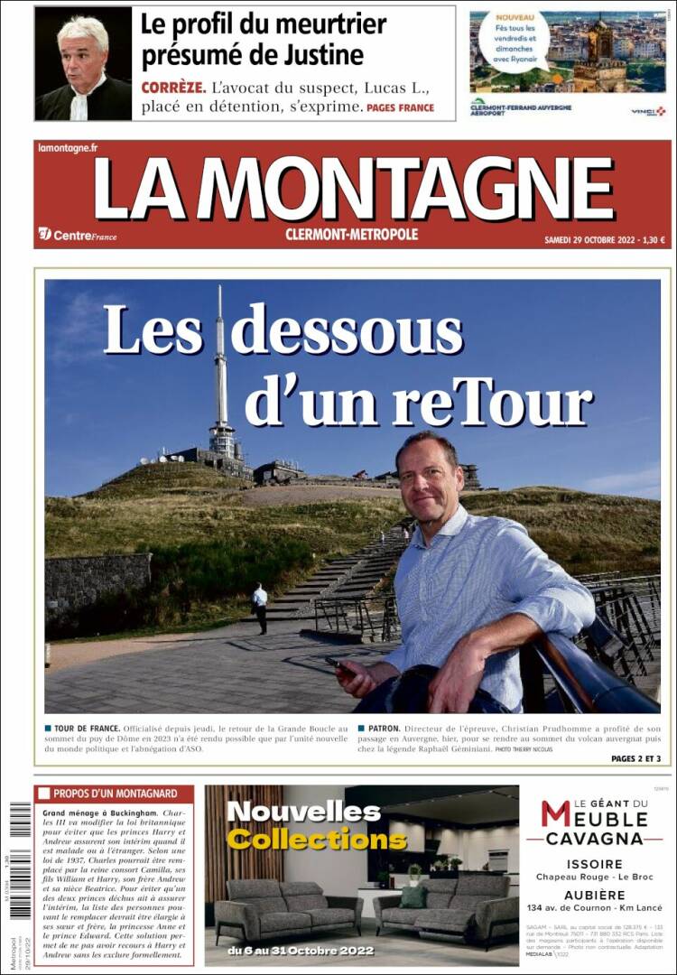 Portada de La Montagne (Francia)
