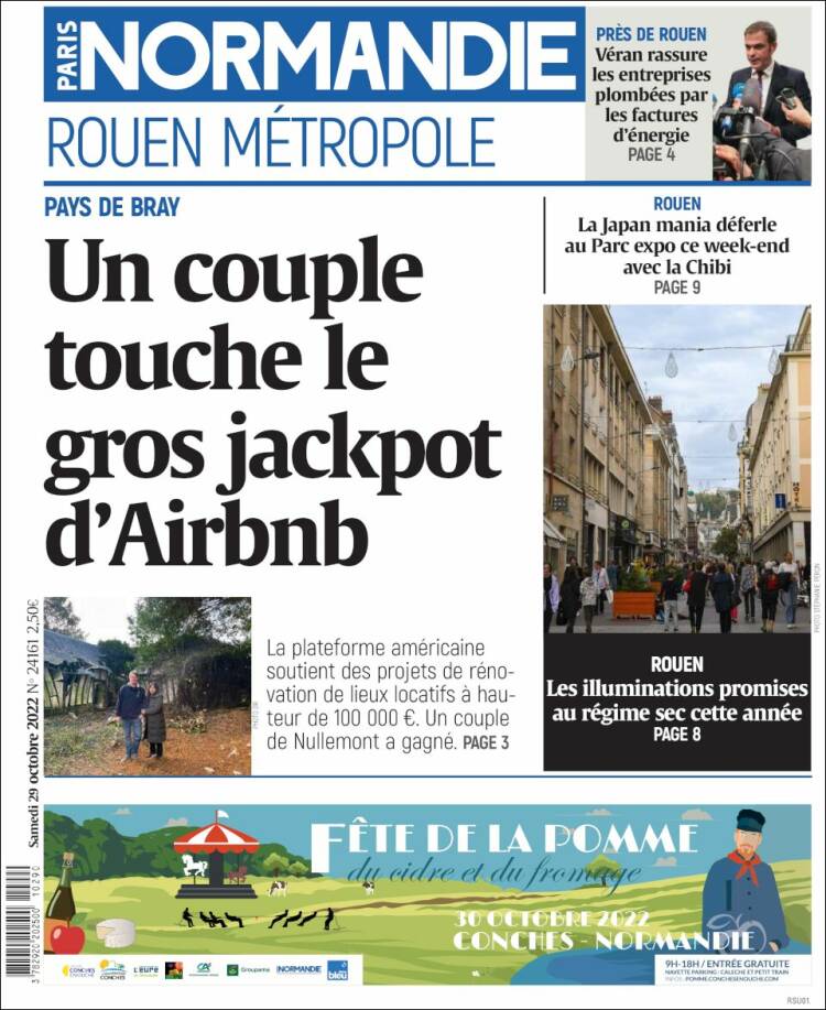 Portada de Paris Normandie (Francia)