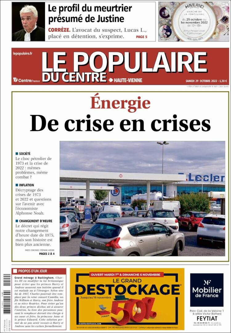 Portada de Le Populaire du Centre (Francia)