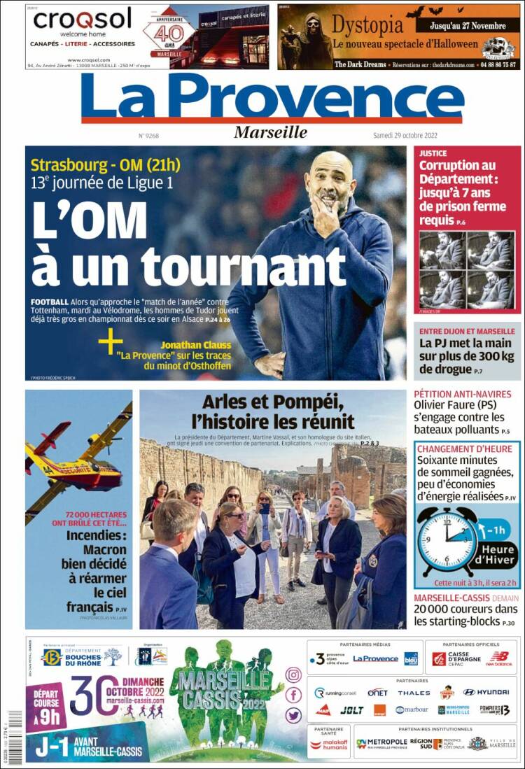Portada de La Provence (Francia)