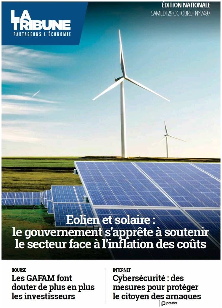 Portada de La Tribune (Francia)