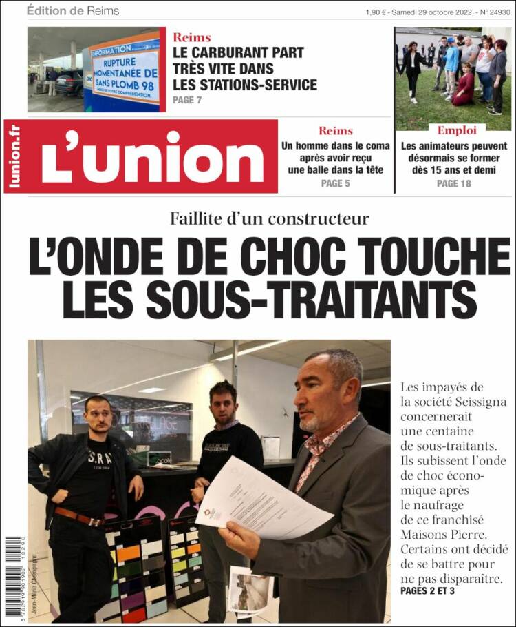 Portada de L'Union (Francia)