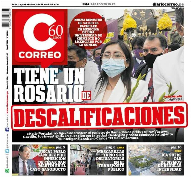 Portada de Diario Correo (Per&uacute;)