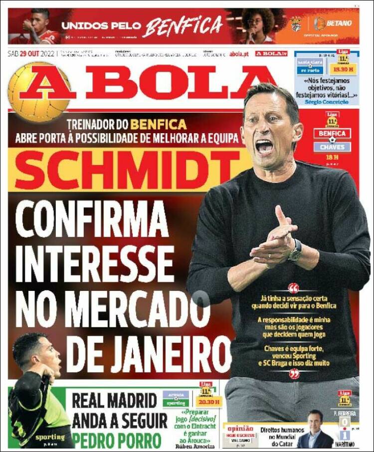 Portada de A Bola (Portugal)