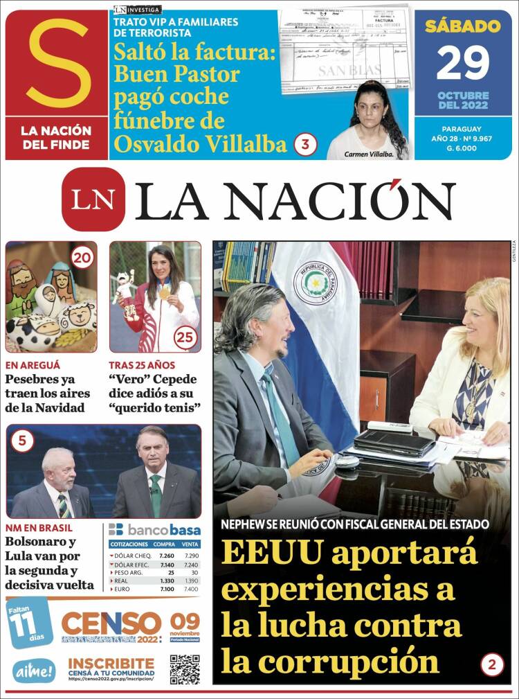 Portada de La Nación (Paraguay)