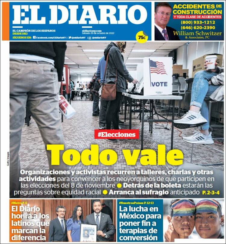 Portada de El Diario NY (USA)