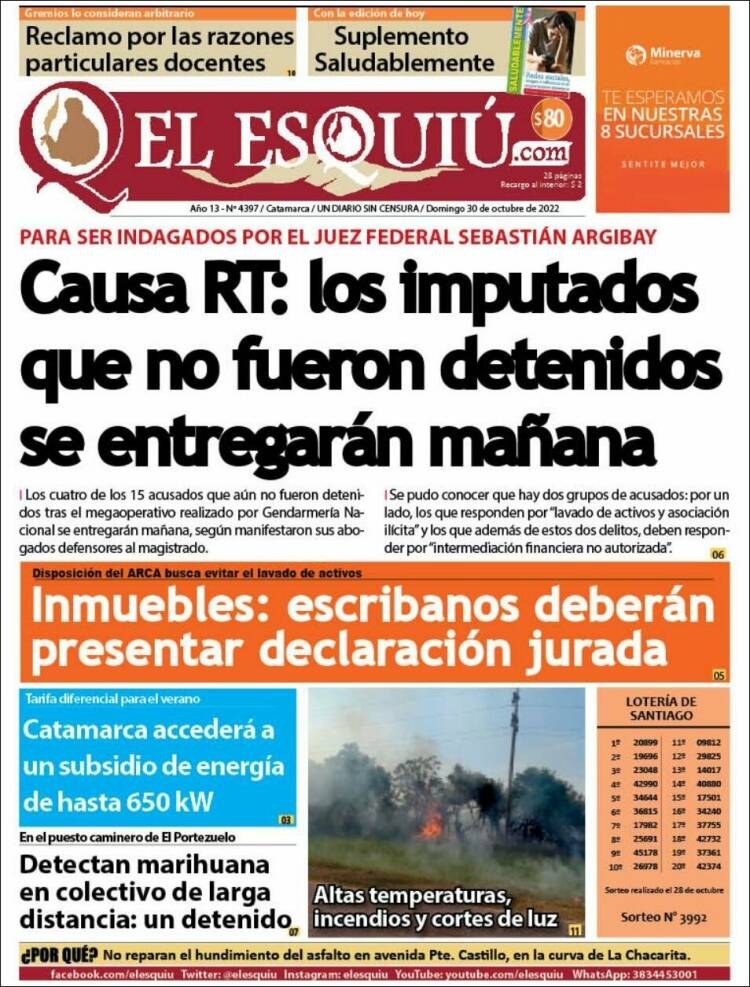 Portada de El Esquiu (Argentina)