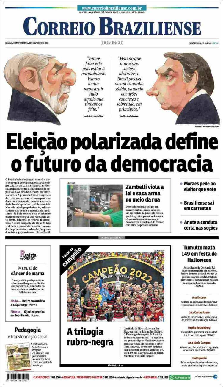 Portada de Correio Braziliense (Brasil)
