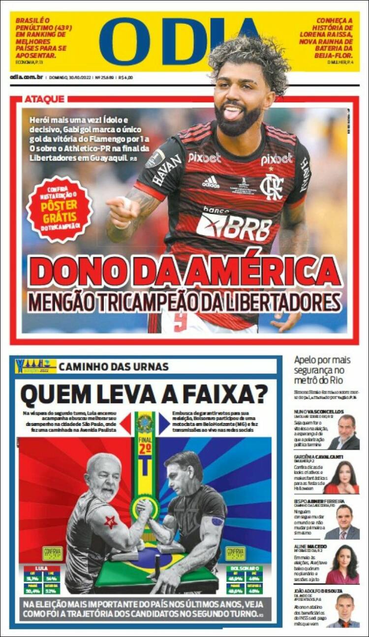 Portada de O Dia (Brasil)
