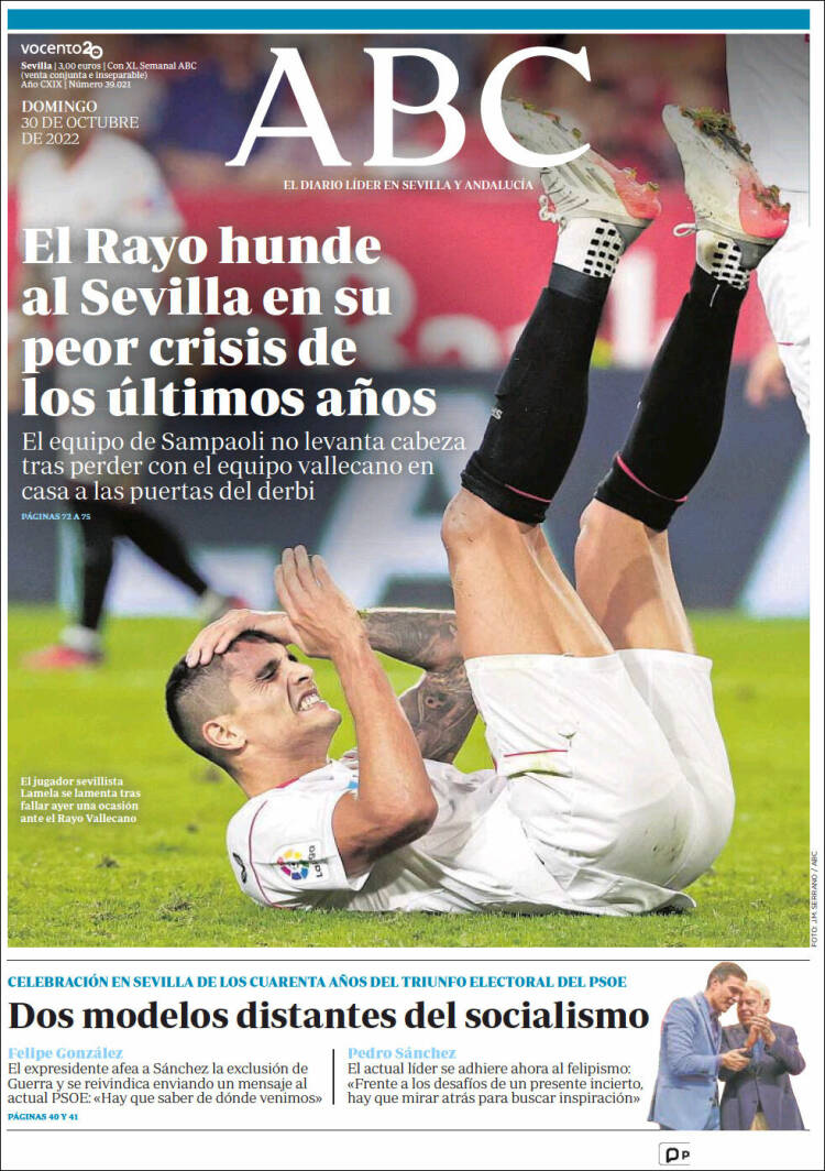 Portada de ABC - Sevilla (España)