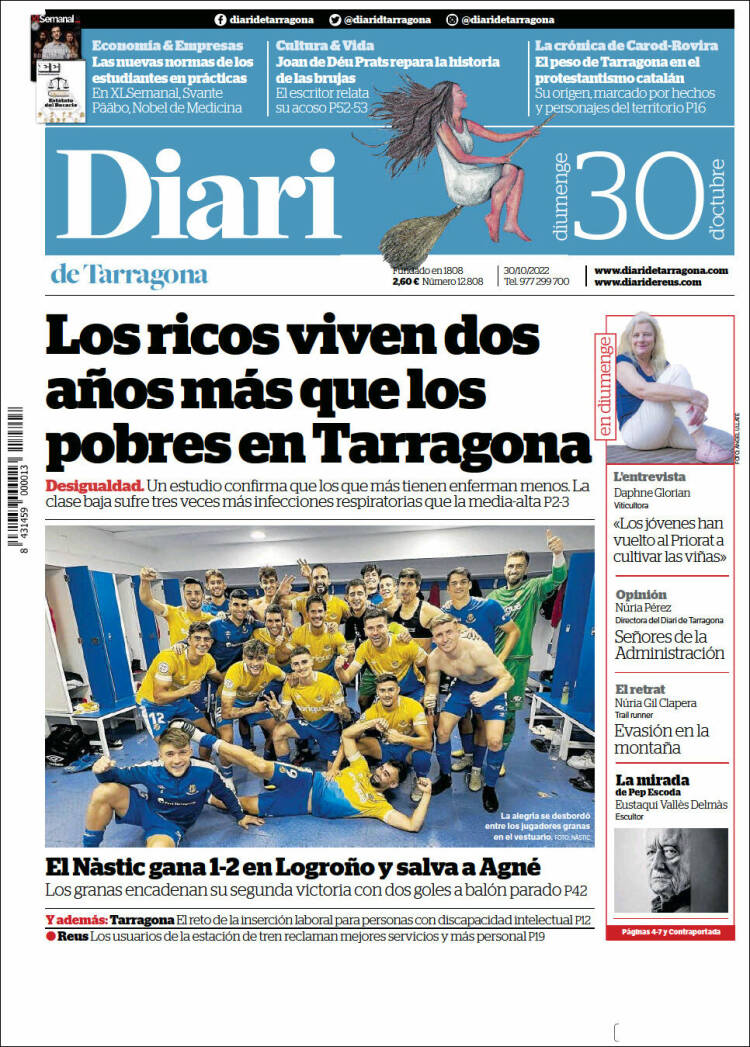 Portada de Diari de Tarragona (España)