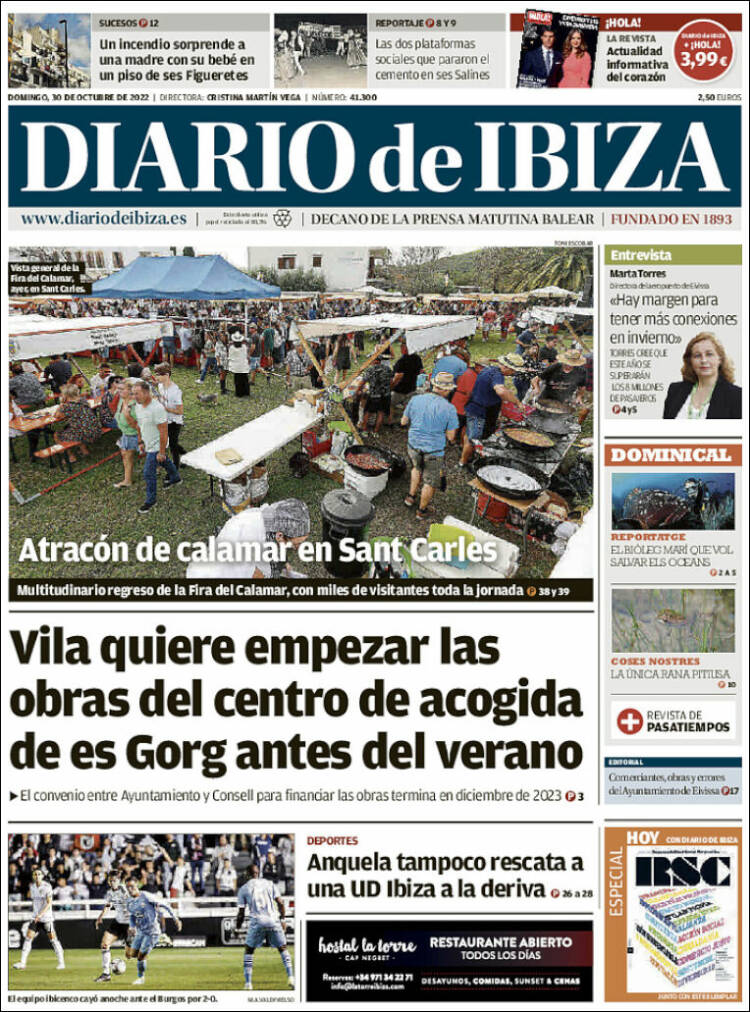 Portada de Diario de Ibiza (España)