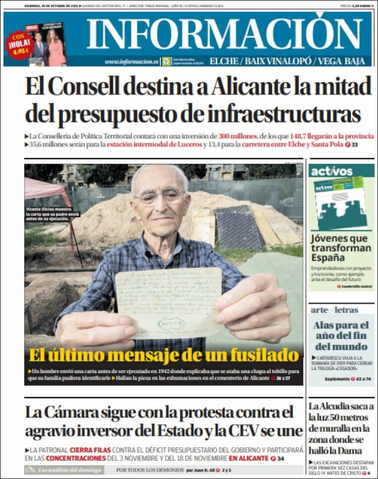 Portada de Diario Información (España)