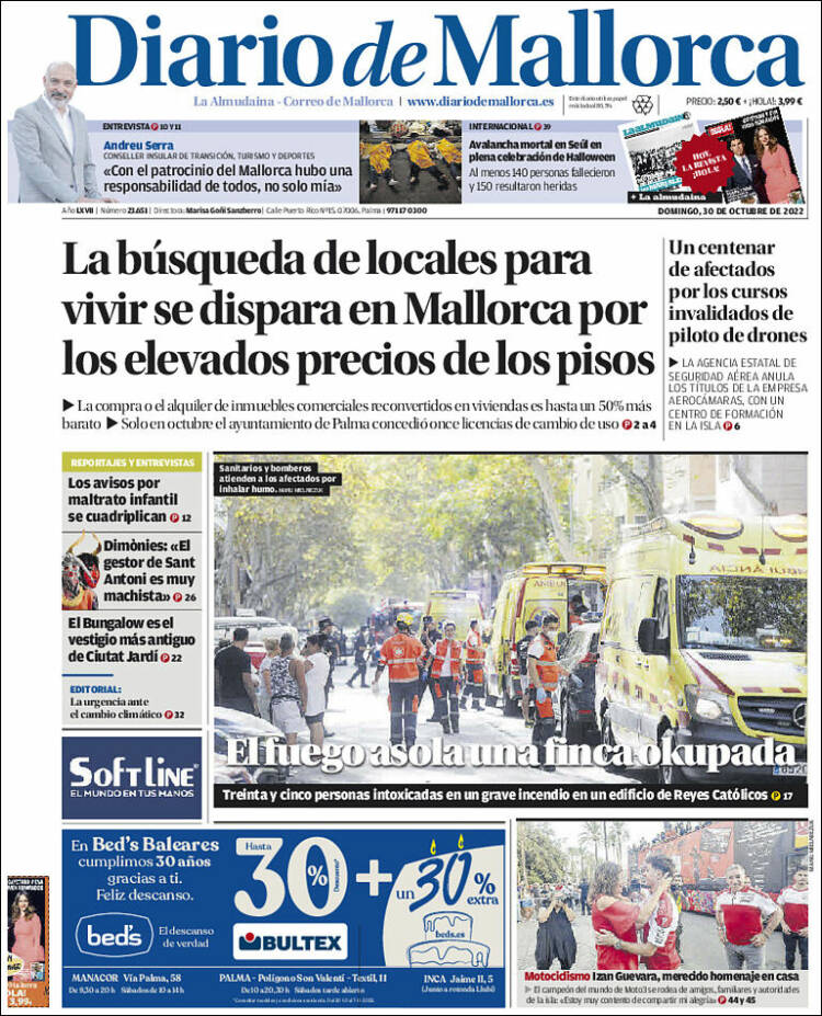 Portada de Diario de Mallorca (España)