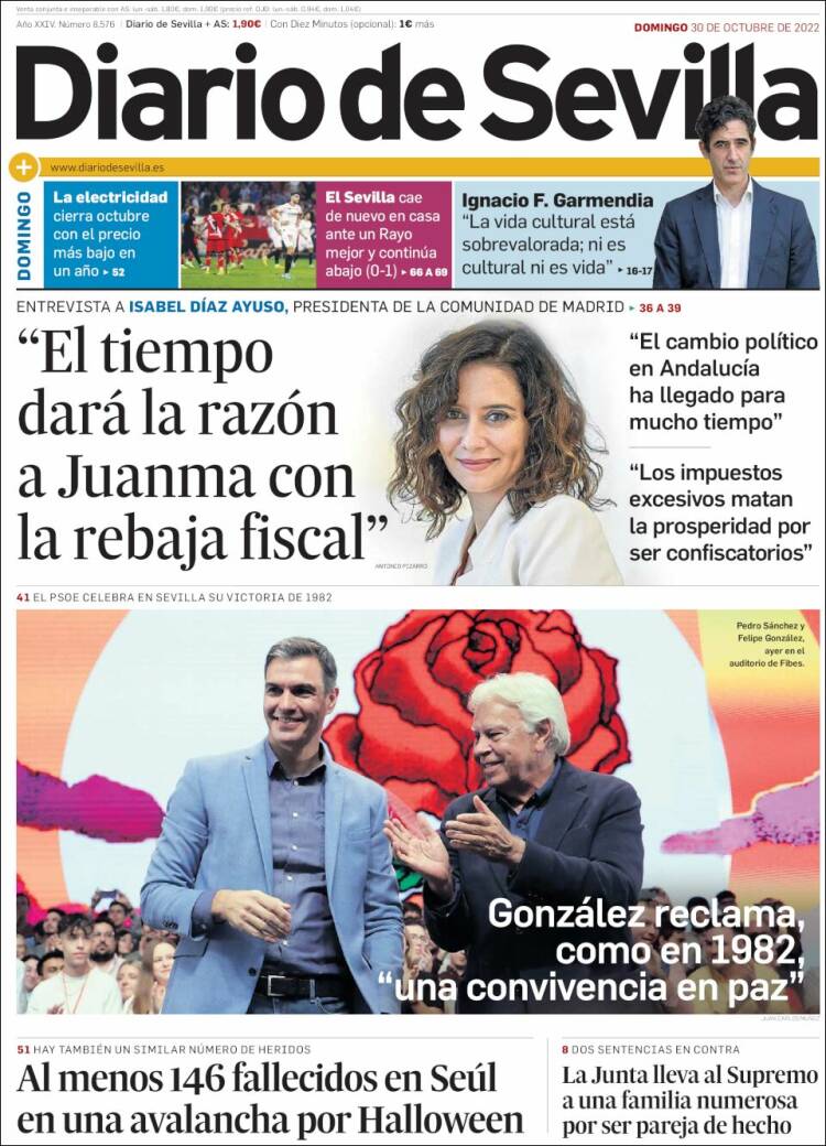 Portada de Diario de Sevilla (España)