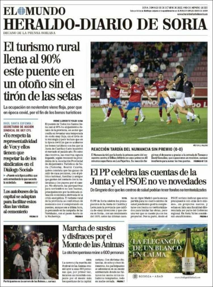 Portada de Diario de Soria (España)