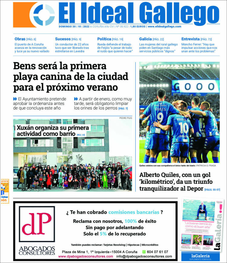 Portada de El Ideal Gallego (España)