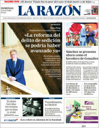 Portada de La Razón (España)