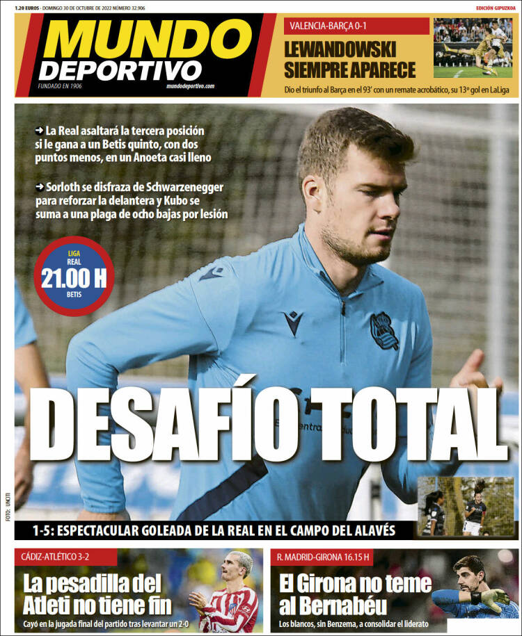 Portada de Mundo Deportivo Gipuzkoa (España)