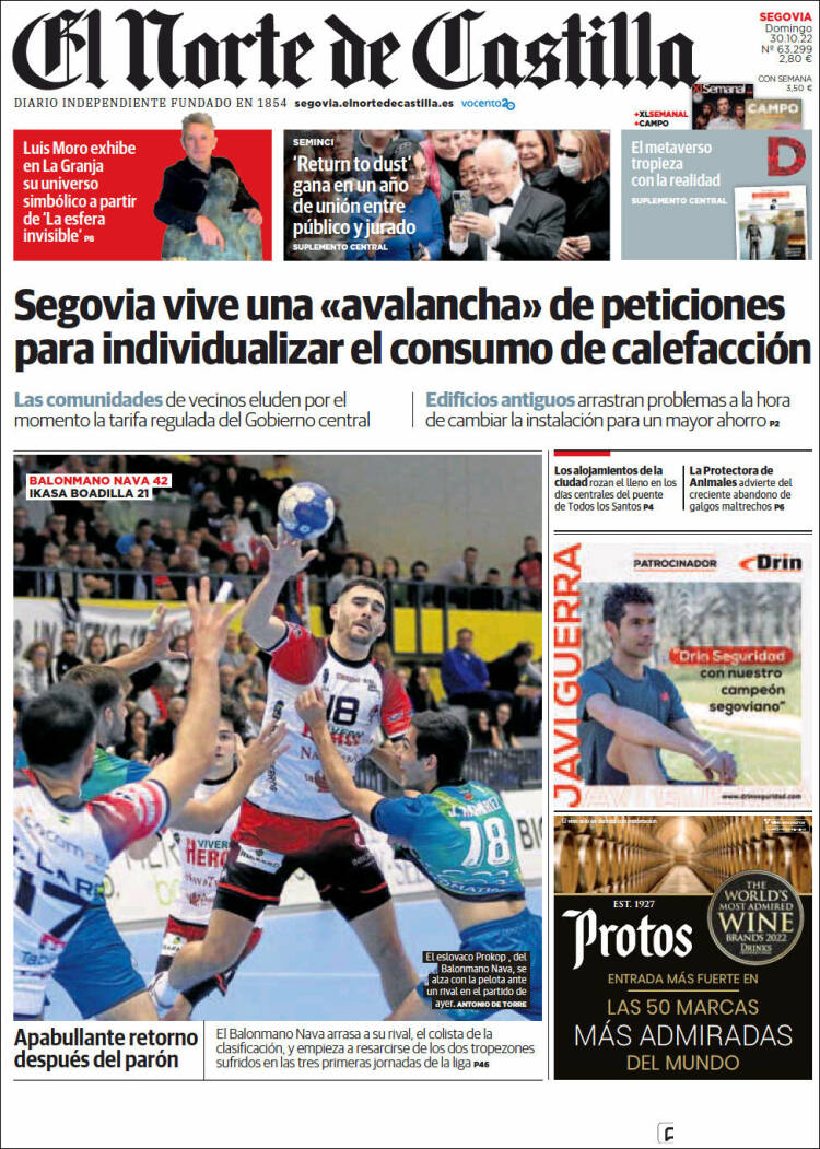 Portada de Norte de Castilla - Segovia (España)