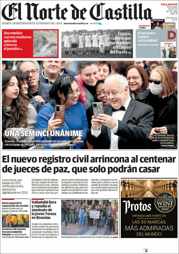 Portada de Norte de Castilla - Valladolid (España)