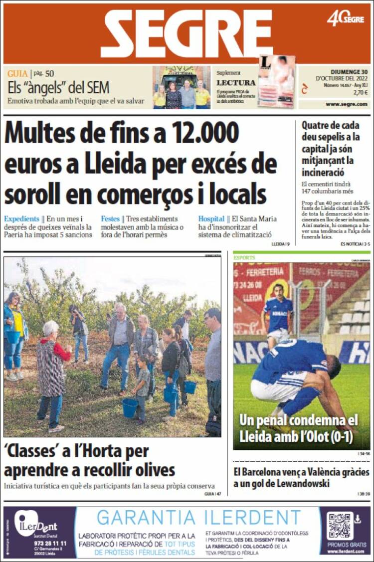 Portada de Segre (España)