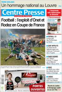 Portada de Centre Presse (Francia)