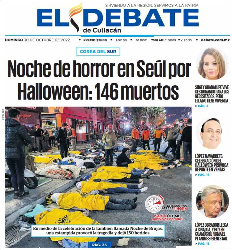 Portada de El Debate de Culiacán (M&eacute;xico)