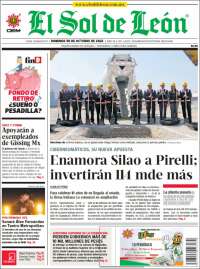 Portada de El Sol de León (M&eacute;xico)
