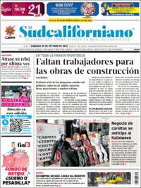 Portada de El Sudcaliforniano (M&eacute;xico)