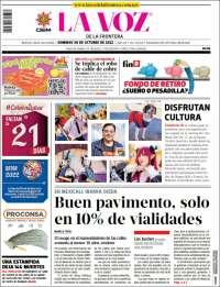 Portada de La Voz de la Frontera (M&eacute;xico)