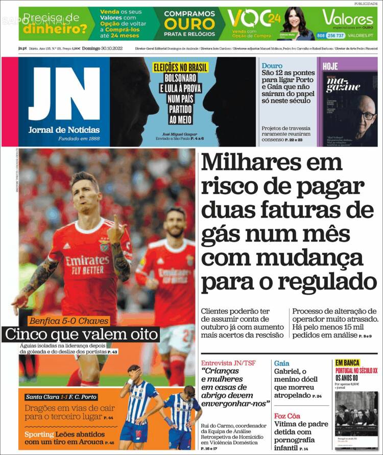 Portada de Jornal de Notícias (Portugal)