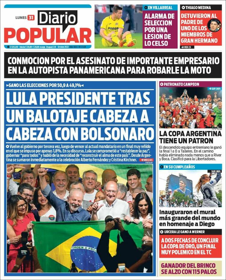 Portada de Diario Popular (Argentina)