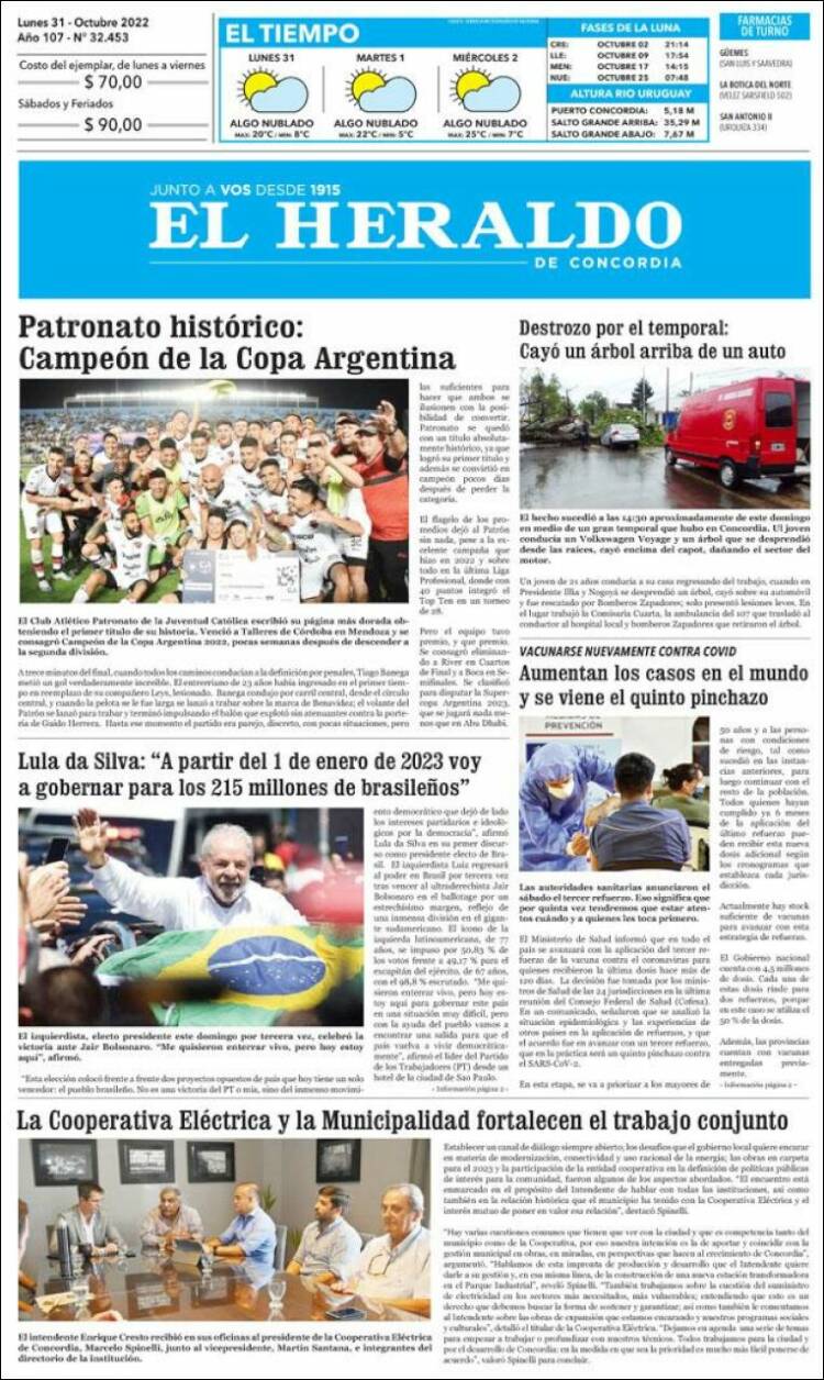 Portada de El Heraldo de Concordia (Argentina)