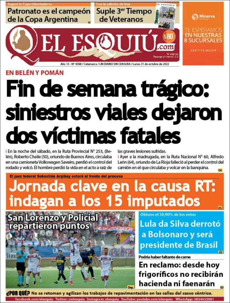 Portada de El Esquiu (Argentina)