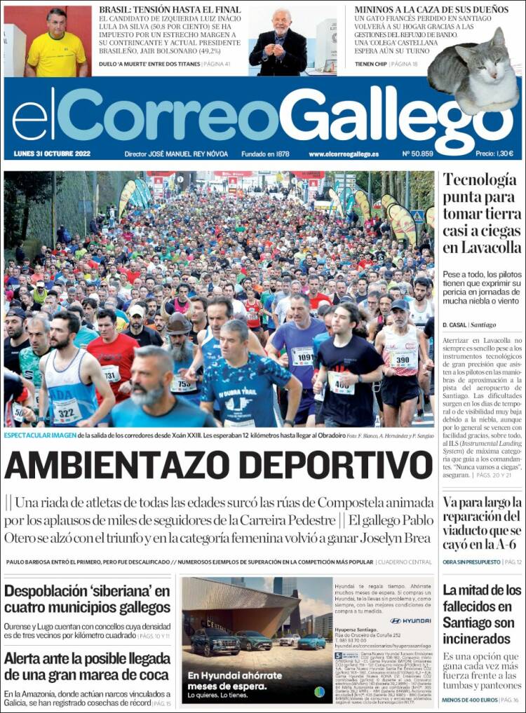 Portada de El Correo Gallego (Espa&ntilde;a)