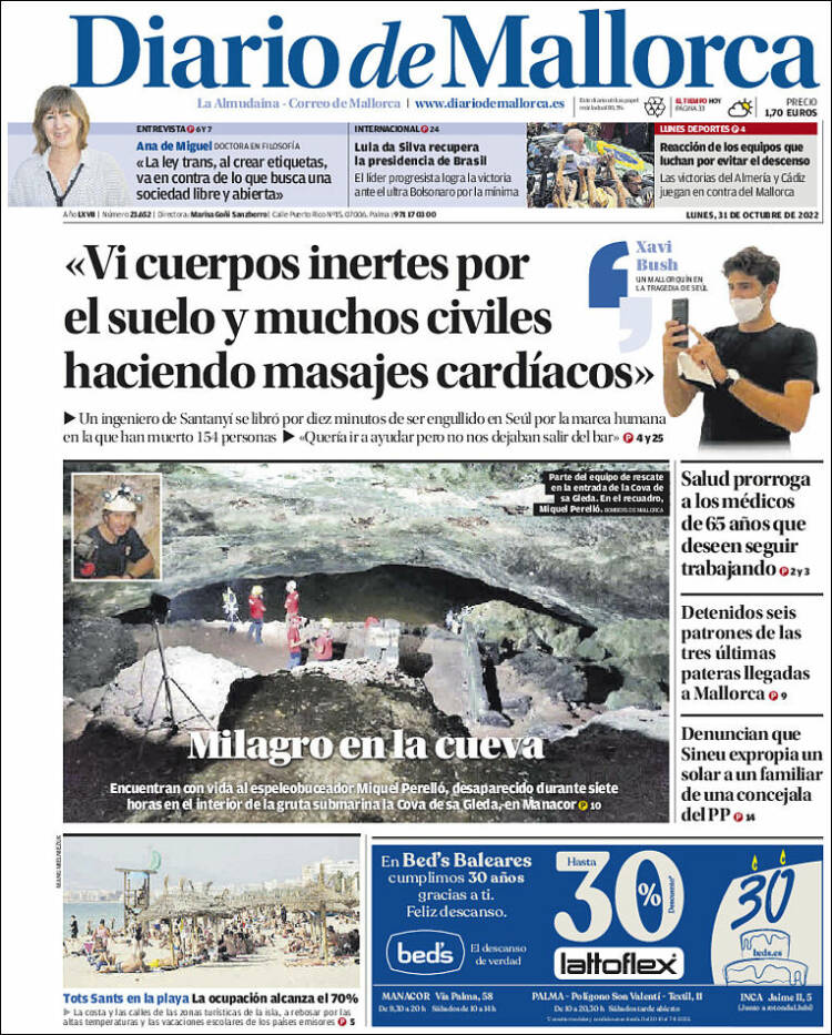 Portada de Diario de Mallorca (Espa&ntilde;a)