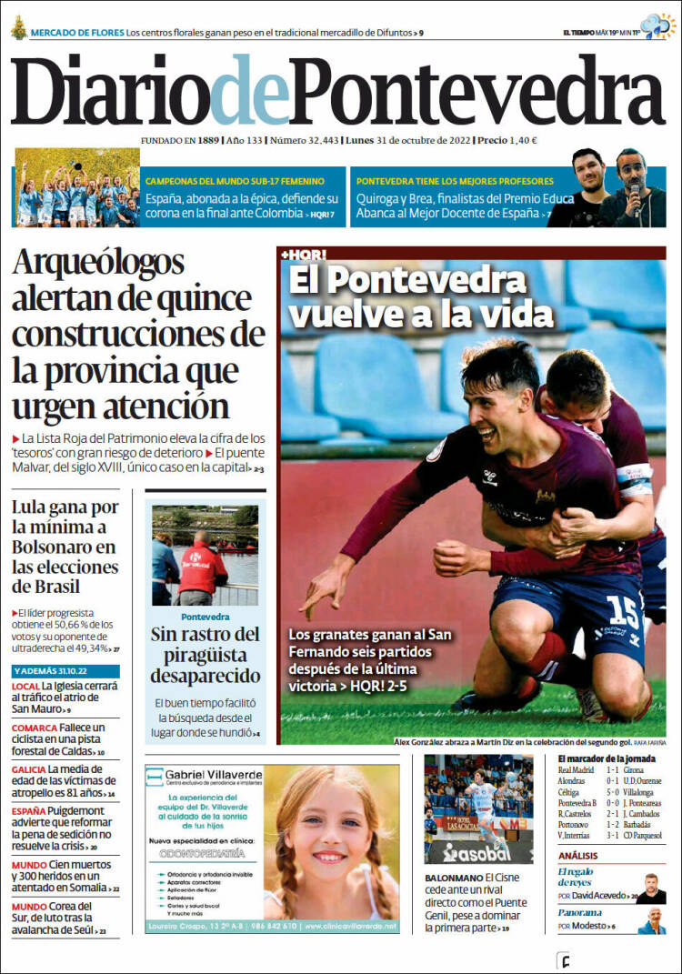Portada de Diario de Pontevedra (Espa&ntilde;a)