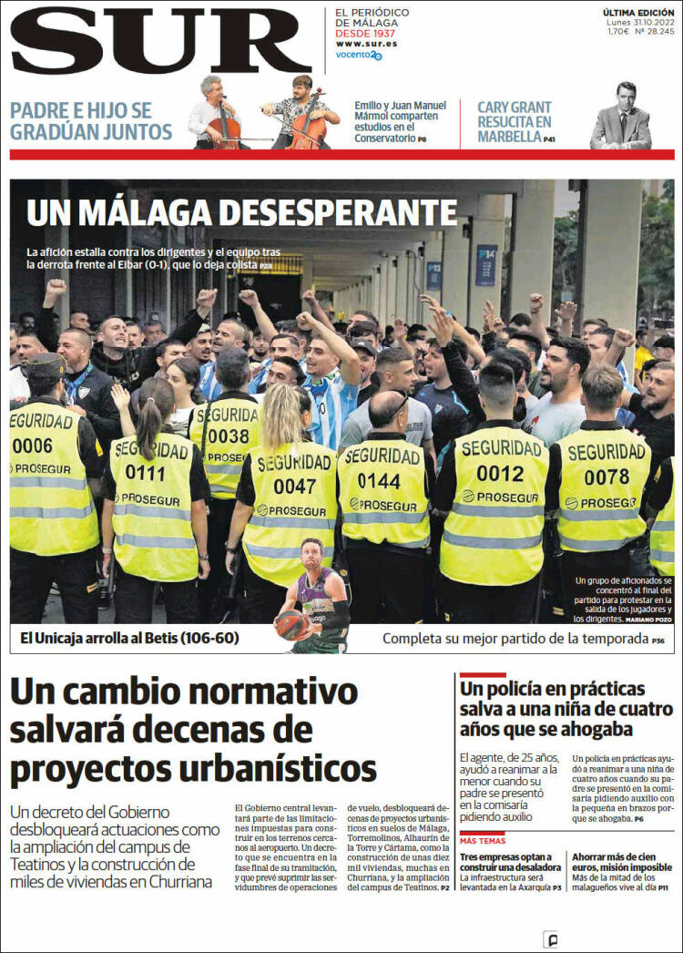 Portada de Diario el Sur (Espa&ntilde;a)
