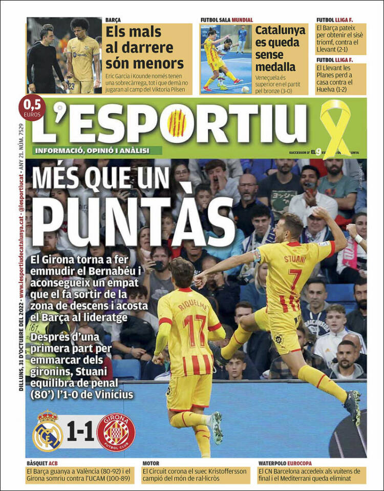 Portada de L'Esportiu (Espa&ntilde;a)