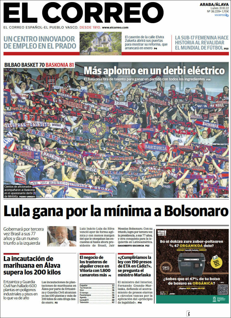 Portada de El Correo - Álava (Espa&ntilde;a)