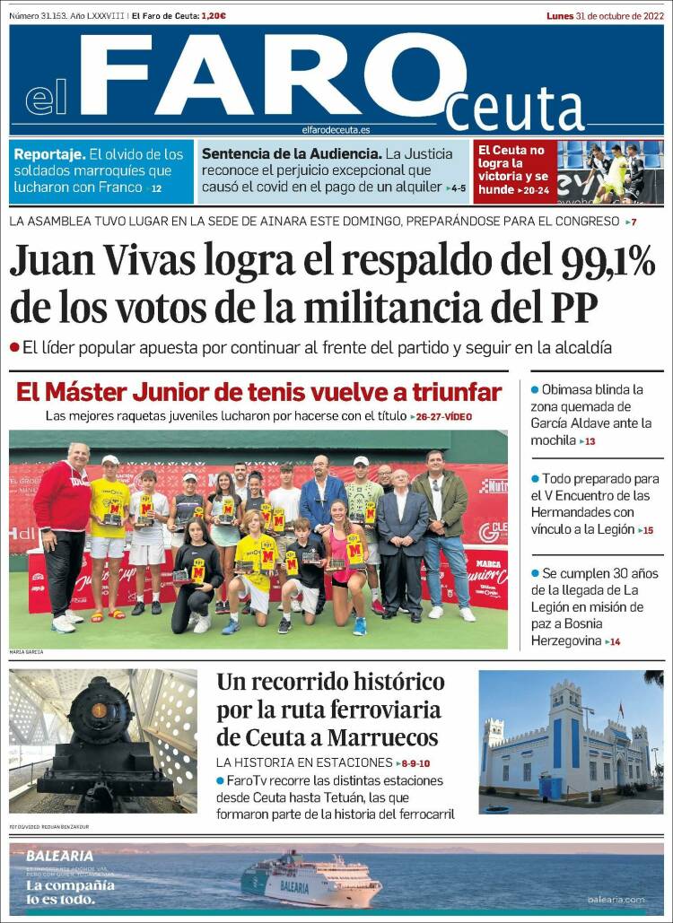 Portada de El Faro de Ceuta (Espa&ntilde;a)