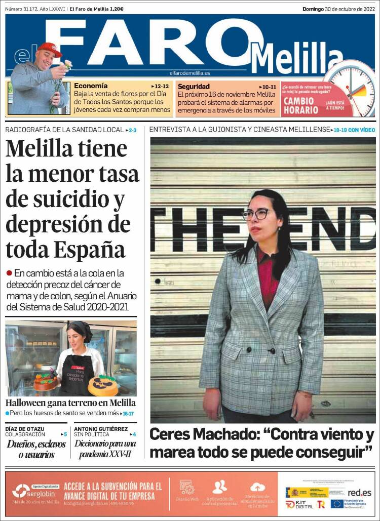 Portada de El Faro de Melilla (Espa&ntilde;a)