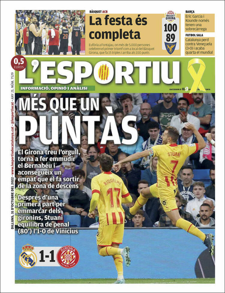 Portada de L'Esportiu : Girona (Espa&ntilde;a)