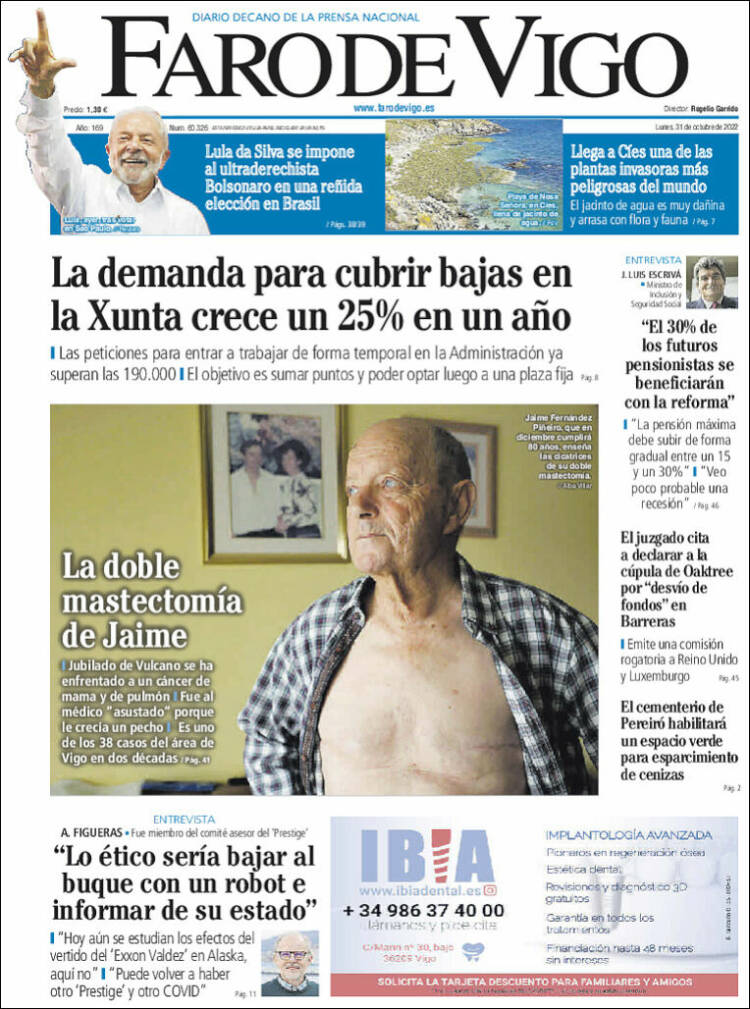 Portada de Faro de Vigo (Espa&ntilde;a)