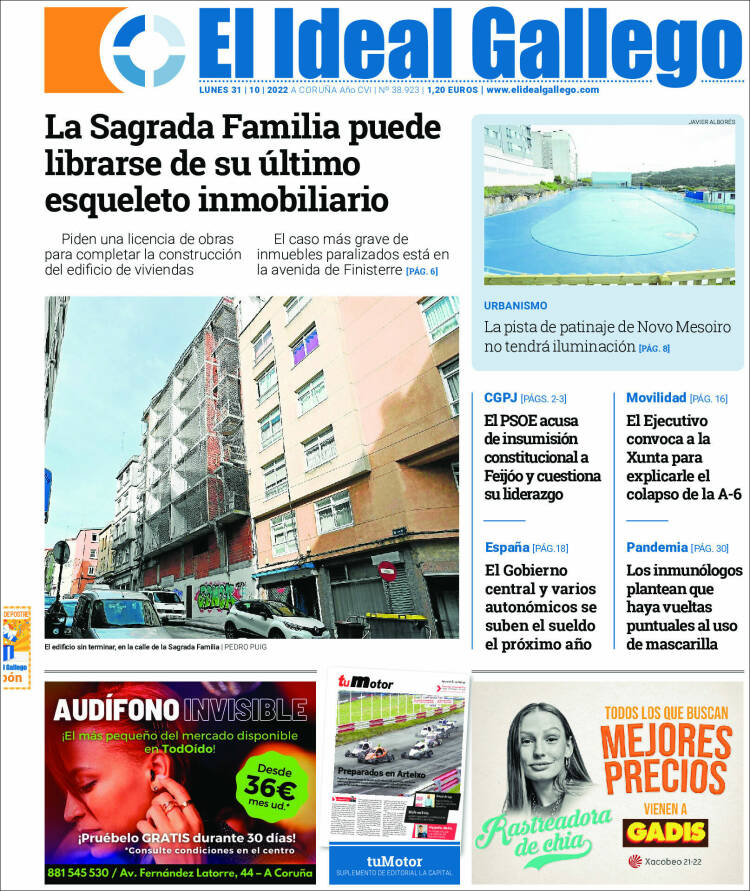 Portada de El Ideal Gallego (Espa&ntilde;a)