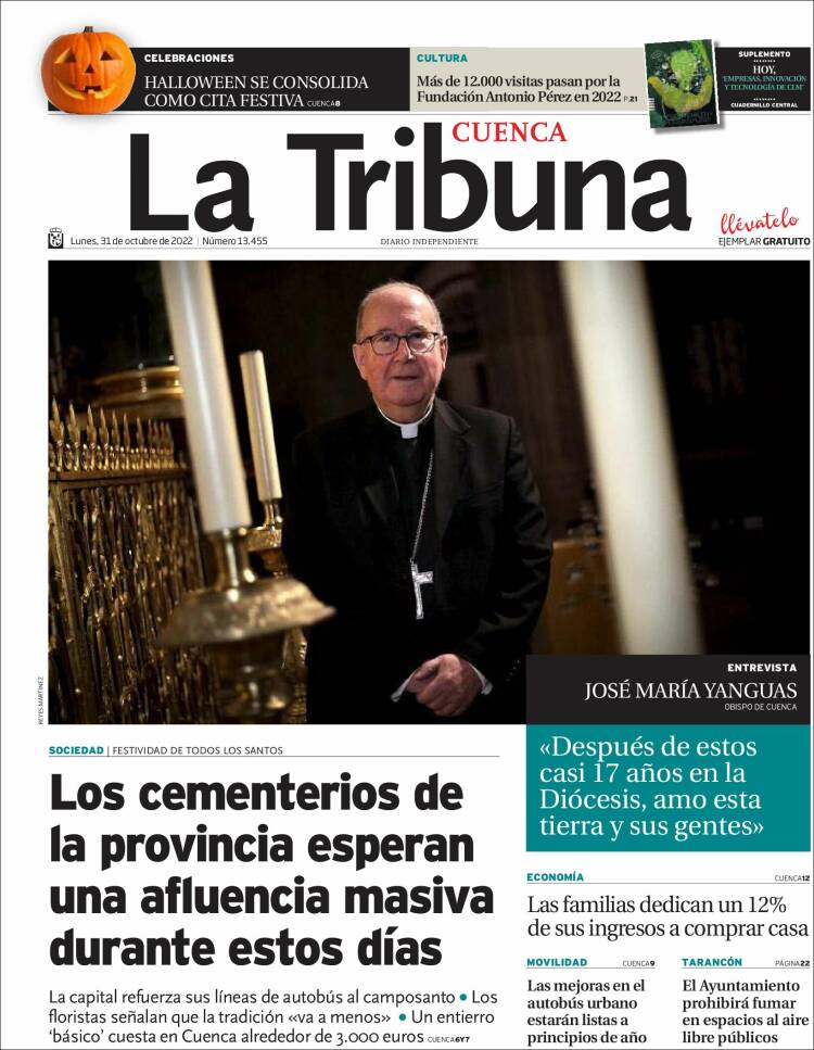 Portada de La Tribuna de Cuenca (Espa&ntilde;a)